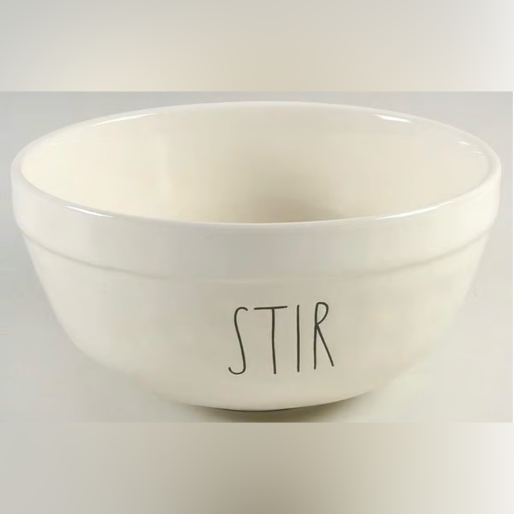 Rae Dunn "STIR" Serving/Mixing Bowl - 8 1/2", Off White, By Magenta